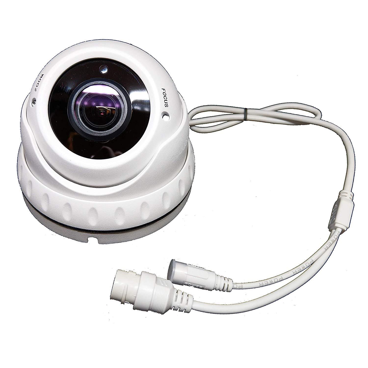 [1PV-2812IPDC2] 1stPV 2.8-12mm WideAngle Lens PoE IP Dome Outdoor Surveillance Camera, 1080P Full HD, 2MP 4in1 (TVI/AHD/CVI/CVBS), Smart IR Tech, Onvif IR Night Vision, Metal, White, TEL Live Local Service