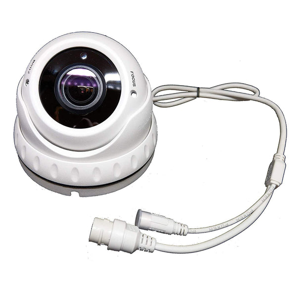 [1PV-2812IPDC2] 1stPV 2.8-12mm WideAngle Lens PoE IP Dome Outdoor Surveillance Camera, 1080P Full HD, 2MP 4in1 (TVI/AHD/CVI/CVBS), Smart IR Tech, Onvif IR Night Vision, Metal, White, TEL Live Local Service